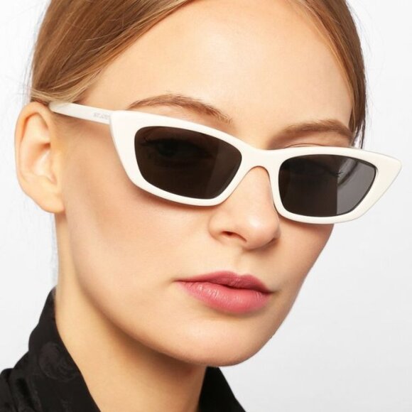 NEW SL277 011 SAINT LAURENT SUNGLASSES WHITE WOMEN EYEWEAR SL 277 011 - Picture 1 of 4